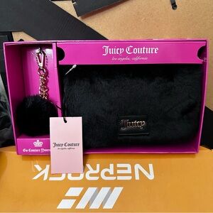 Juicy Couture Black Crossbody Bag and Keychain: NWT